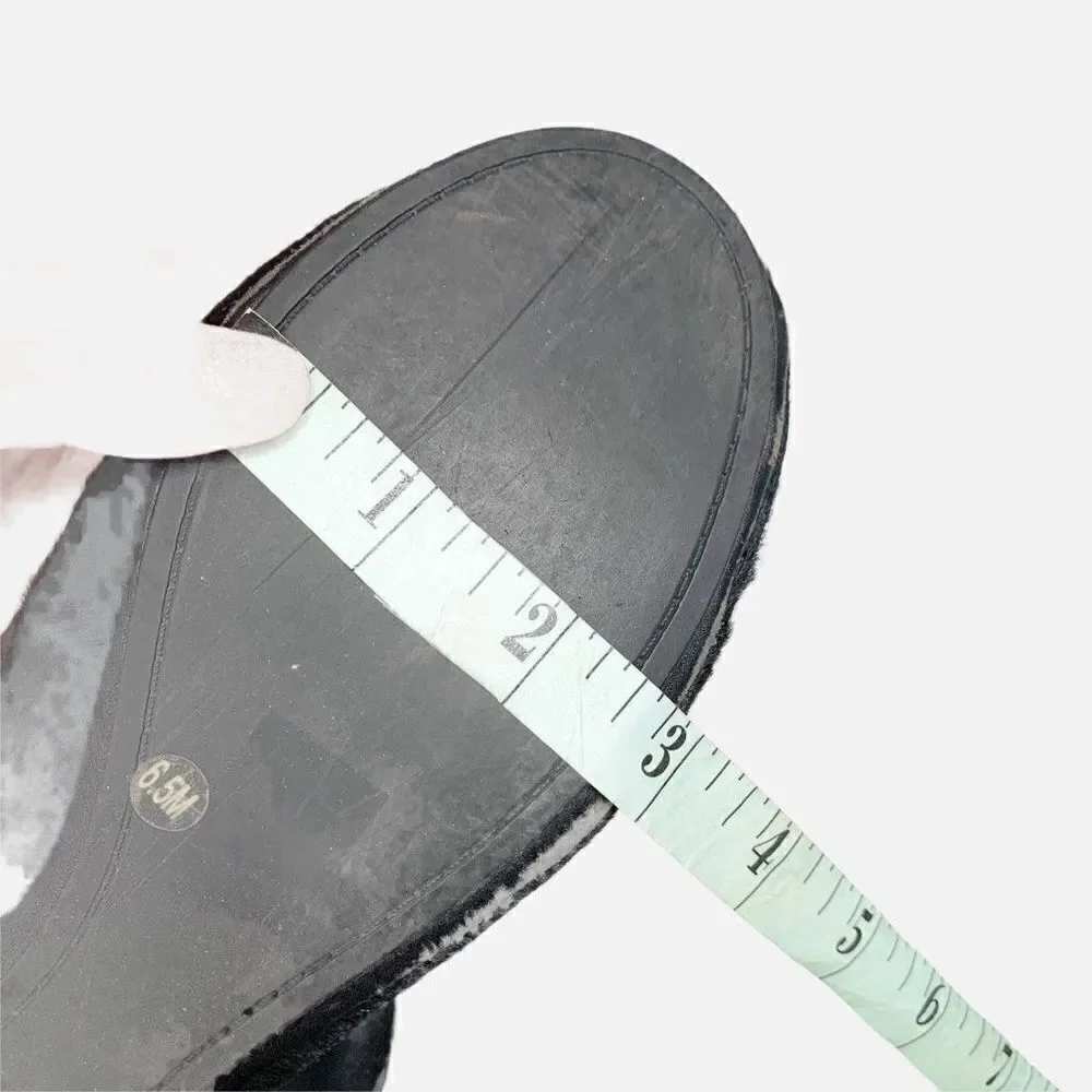 Tory Burch Eddie w/Binding- Haircalf/Mestico in Black Ballet Flats Women’s 6.5 M
